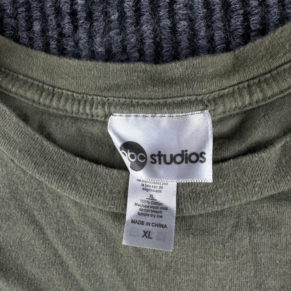 ABC Studios Lost TV Show Dharma Initiative Graphic T-Shirt Olive Green XL